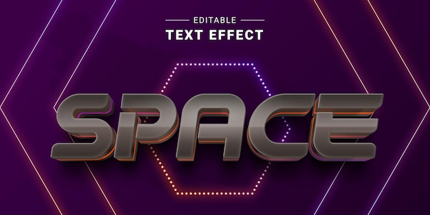 3D Modern Trendy Metallic Text Effect. Cinematic Style