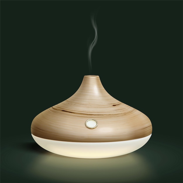 Vector 3d modern wood aroma diffuser