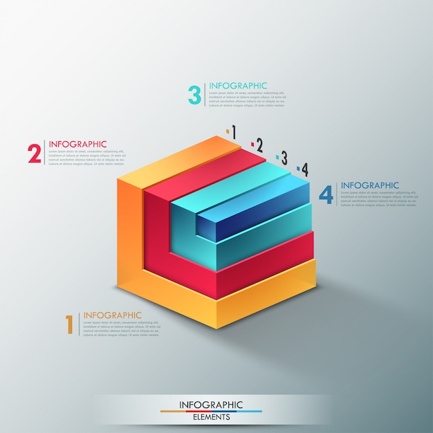 3d moderne infographics opties banner