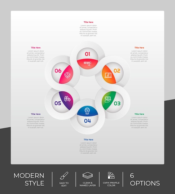 3D moderne optie cirkel infographic met papier effect concept voor financiën corporate Optie infographic kan worden gebruikt voor presentatiebrochure en marketing