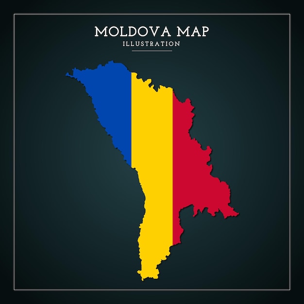 3D Moldavië kaart vectorillustratie