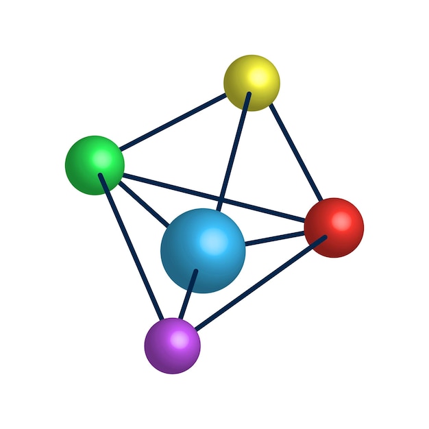 3d molecul icon for science related design element. molecular icon for education graphic template.