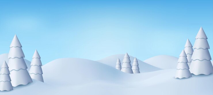 Вектор 3d естественный зимний рождественский фон
