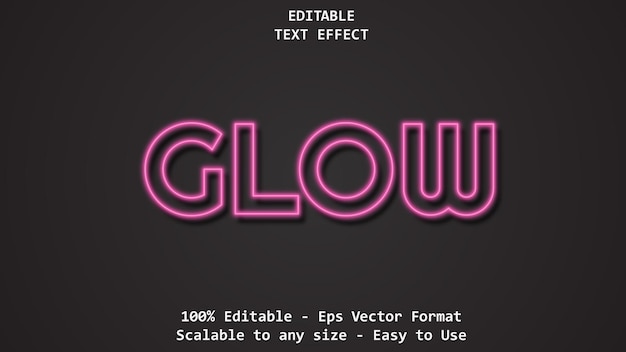 3d neon gloeiend roze teksteffect bewerkbare teksteffectstijl