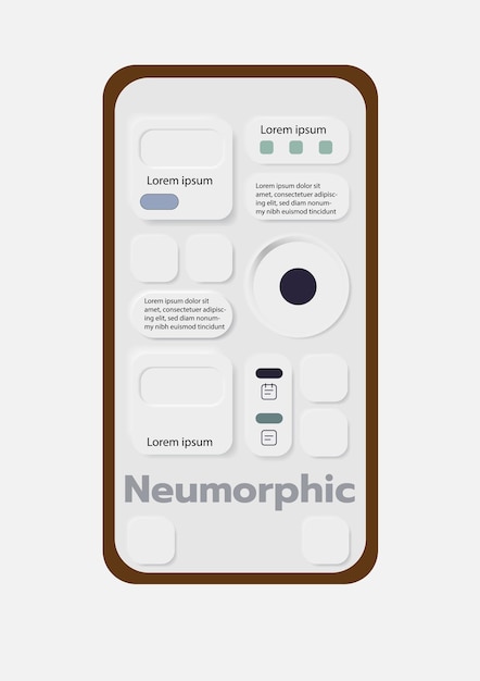 3D Neumorphic Soft UI-ontwerp 3D-knoppen