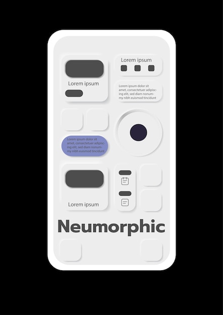 3D Neumorphic Soft UI-ontwerp 3D-knoppen