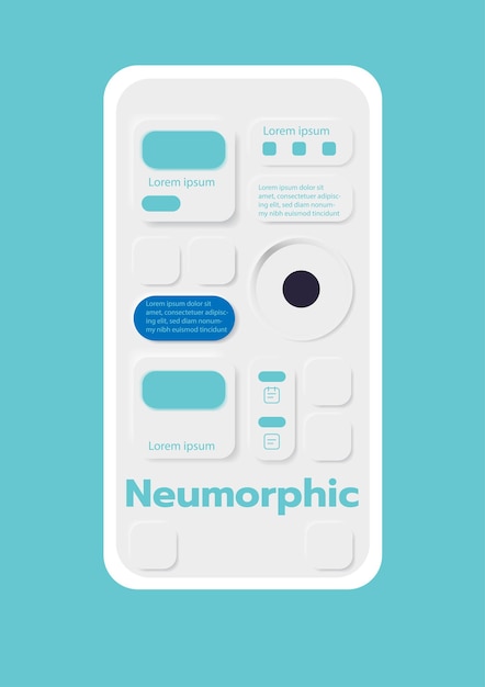 3D Neumorphic Soft UI-ontwerp 3D-knoppen