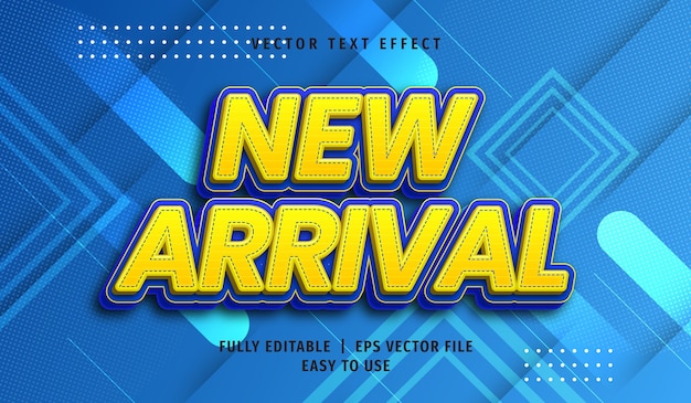 3d new arrival text effect, editable text style