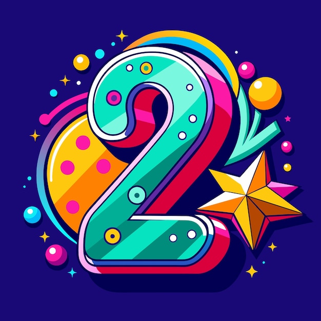 Premium Vector 3d number 2 or numeric number two Premium Vector 3d number 2 or numeric number two