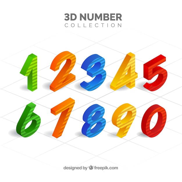 Vettore raccolta di numeri 3d