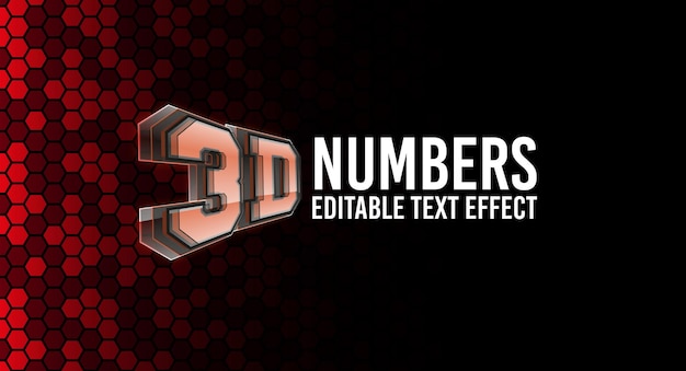 3D-числа с редактируемым текстовым эффектом