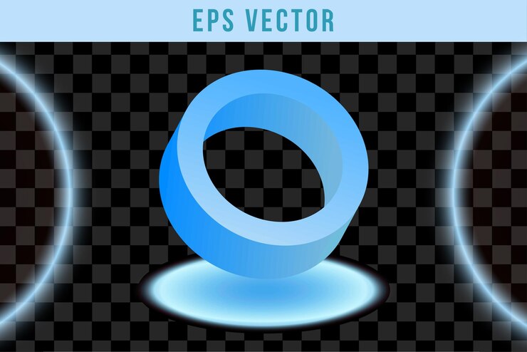 Vector 3d object geometric elements isolated on transparent background