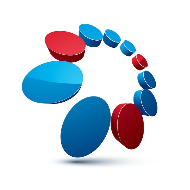 3D ongebruikelijk bedrijf idee ontwerpelement, abstract vector geometrische symbool. Innovatie en technologie conceptuele pictogram geïsoleerd op een witte achtergrond.