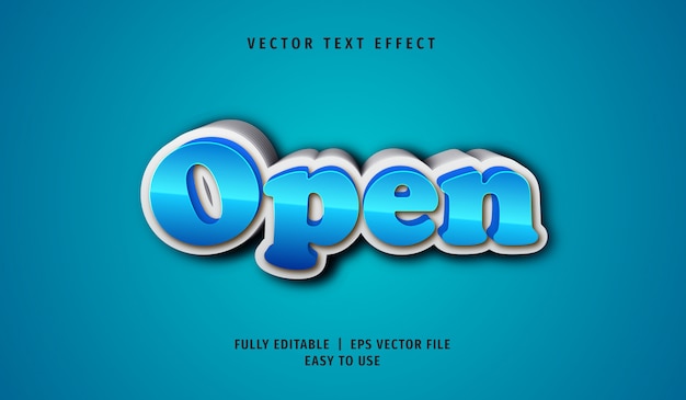 3d-эффект открытого текста, редактируемый текстовый стиль