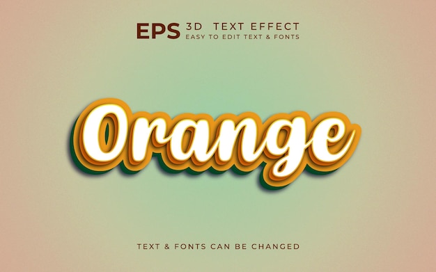 3d оранжевый текстовый эффект