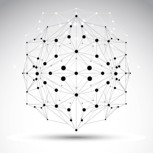 3D origami abstract mesh-object, vector abstract ontwerpelement, duidelijke eps 8.