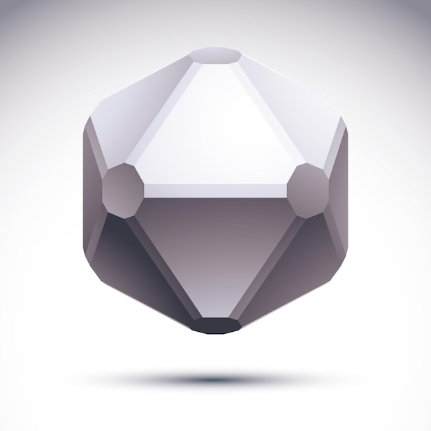 3d origami abstract object, vector abstract design element, clear eps 8.