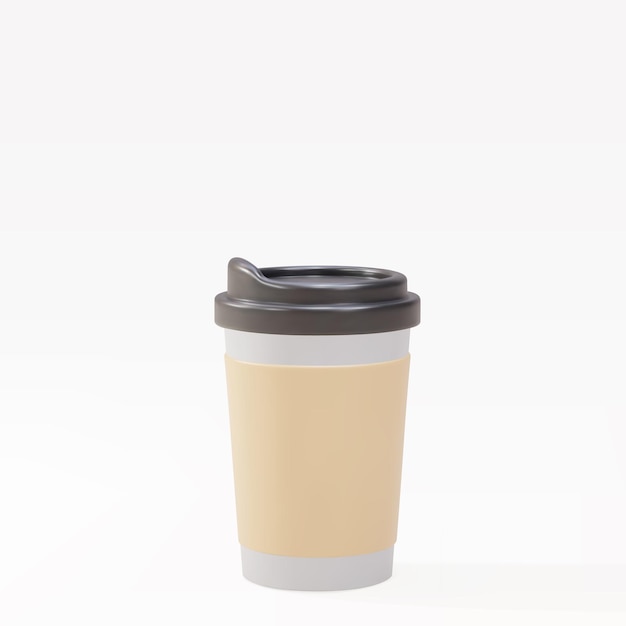 3d paper coffee cup