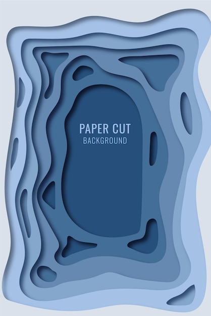 3d paper cut background premium vector