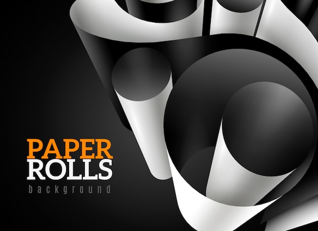 3d Paper Roll Background