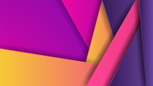 3d Papercut Shape Colorful Abstract Geometric Design Background