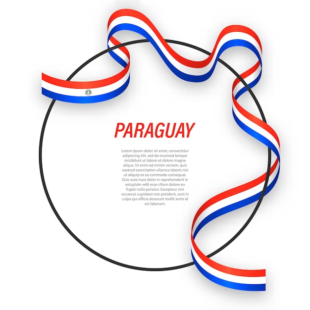 3d paraguay con bandiera nazionale.