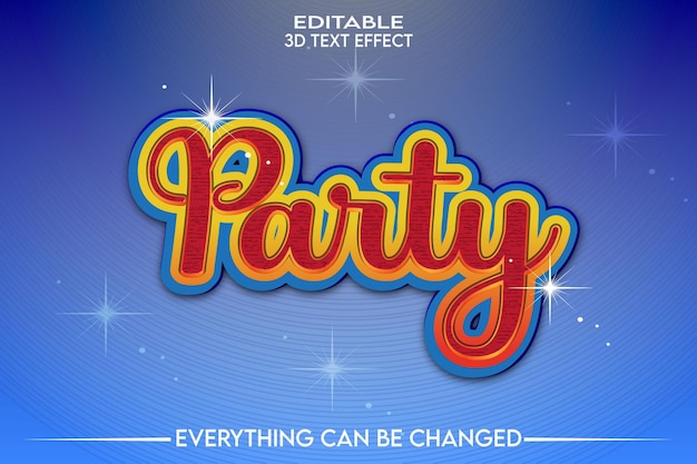 3d party banner design premium vector eps