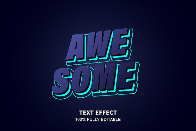 3d perspective wall text effect, editable text