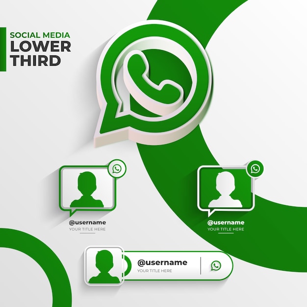 3D-pictogram sociale media whatsapp lager derde