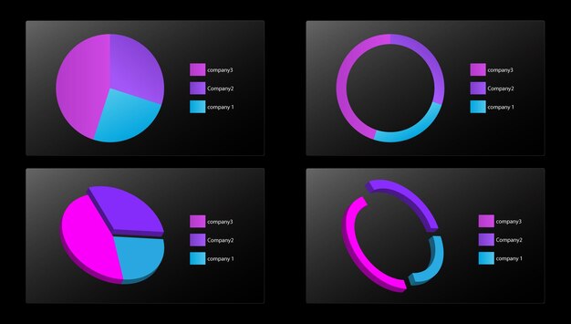 3d pie infographic