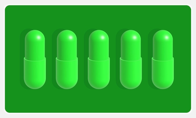 Vector 3d pills design