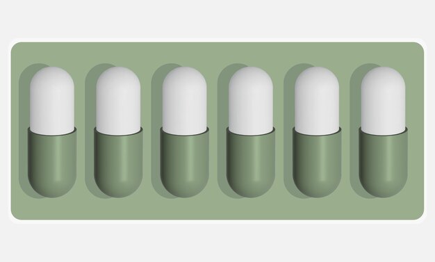 Vector 3d pills design