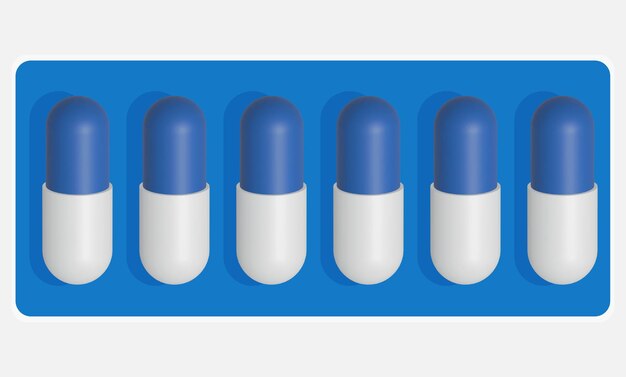 Vector 3d pills design