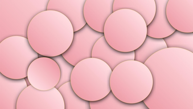 3d pink circles background.
Vector illustration