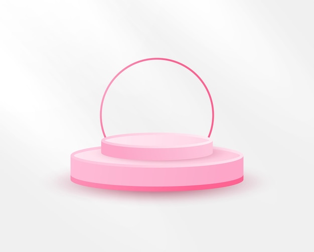 3d pink podium background