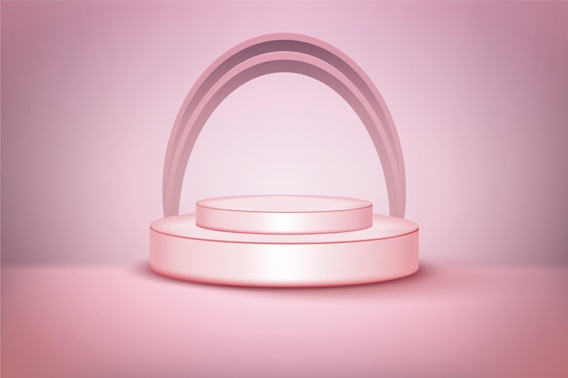 Podio rosa 3d