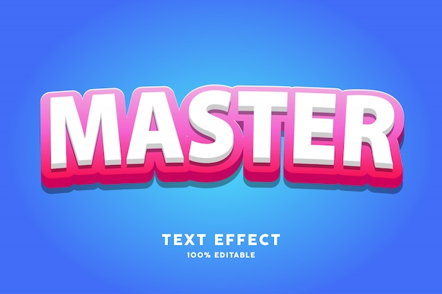 3d pink red on white text effect