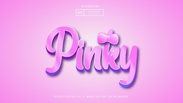 3d pinky editable text effect