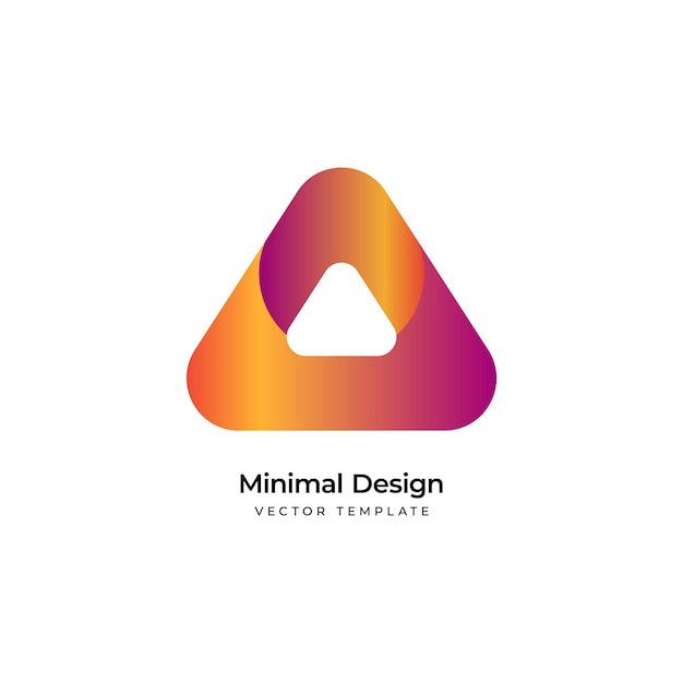 3D-piramide minimale logo sjabloon Vectorillustratie