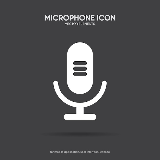 3D-podcast uitzending webcast voicemail voicechat opname dempen microfoonpictogram voor mobiele ui