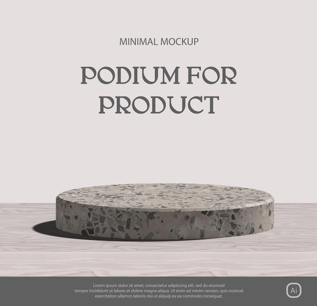 Vector 3d podium for product mockup