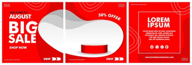 3d podium sale with product template