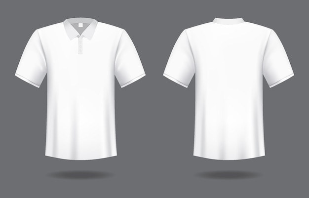 3D ポロの白いTシャツのテンプレート