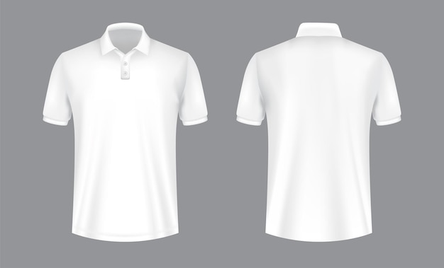 3D ポロ ホワイトTシャツモックアップ