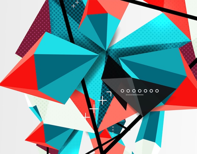 3d polygonale elementen abstracte achtergrond gestructureerde vector moderne sjabloon