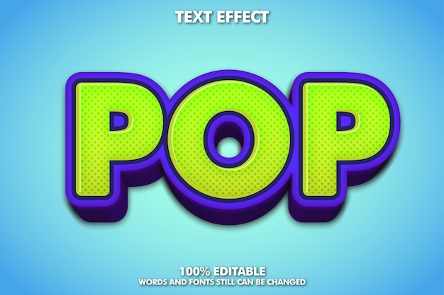 Vector 3d pop-art lettertype-effect