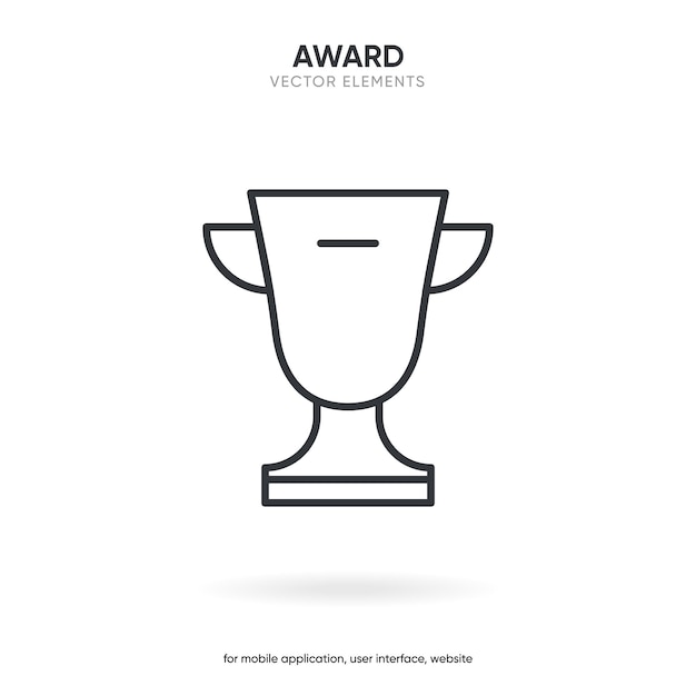 3d Premium award icons in line style High quality outline symbol of achievement Modern linear