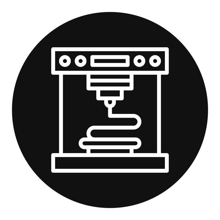 Vector 3d printer icon vector image can be used for printing