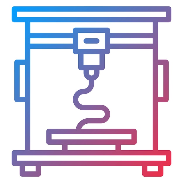 3D-printer icoon vector afbeelding Kan worden gebruikt voor Additive Maufacturing