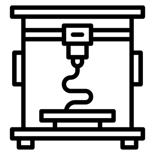 3D-printer icoon vector afbeelding Kan worden gebruikt voor Additive Maufacturing